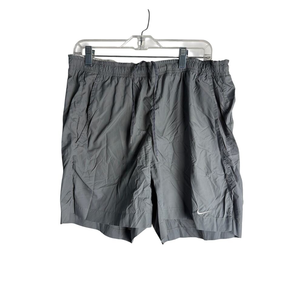 Nike Dri-FIT Mesh Lined Athletic Running Shorts - Charcoal Gray Medium